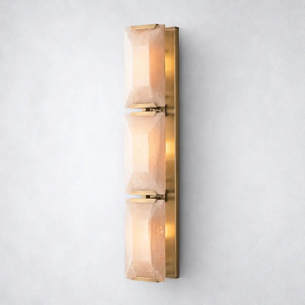 Ellington Alabaster Triple Sconce - Zelno