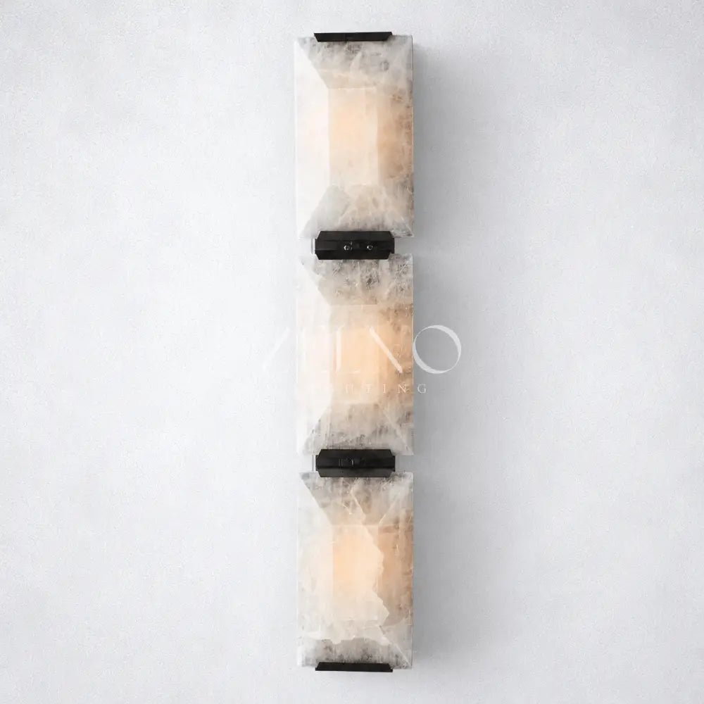 Ellington Alabaster Triple Sconce - Zelno