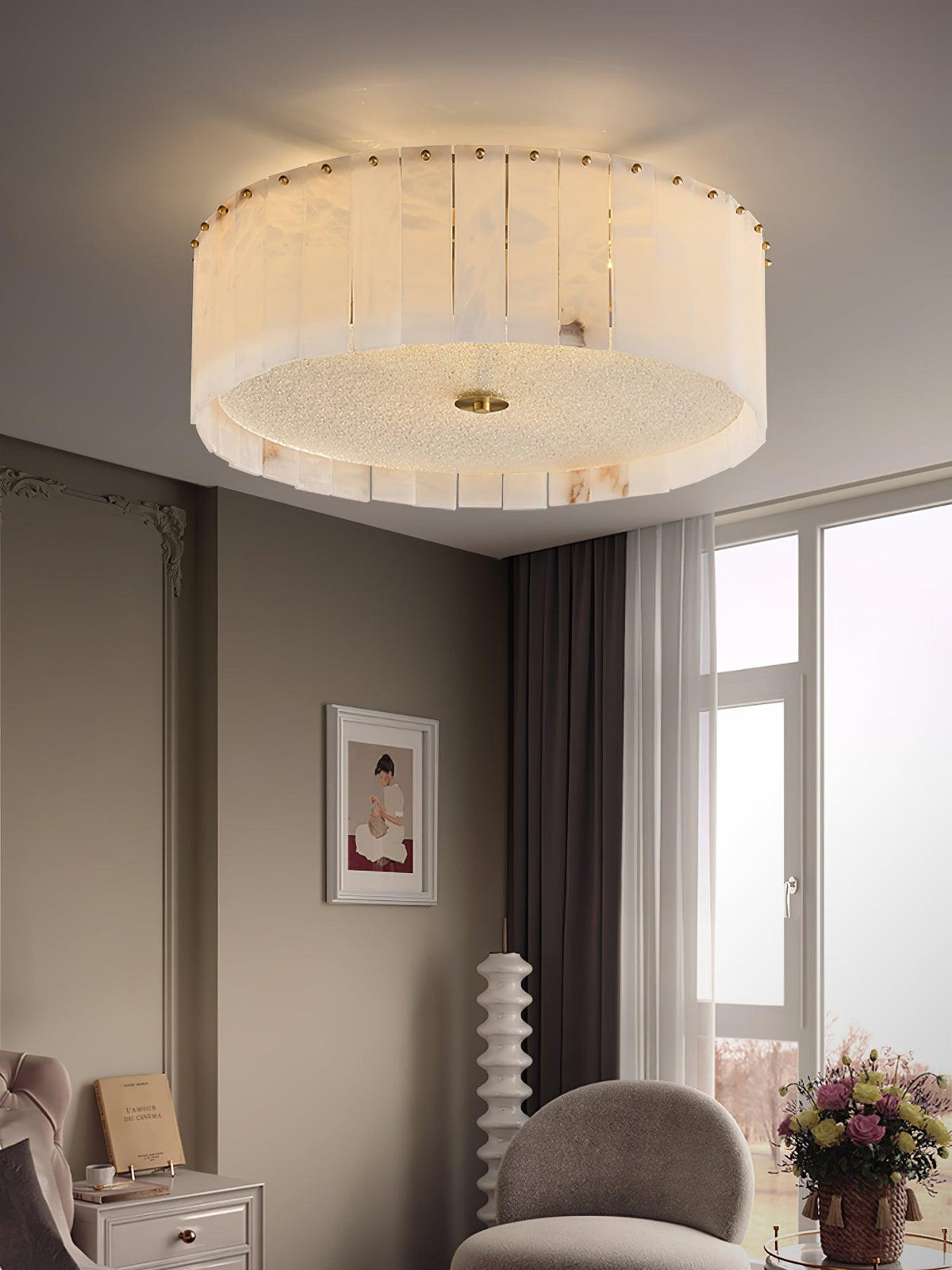 Elysian Alabaster Ceiling Lamp - Zelno Lighting