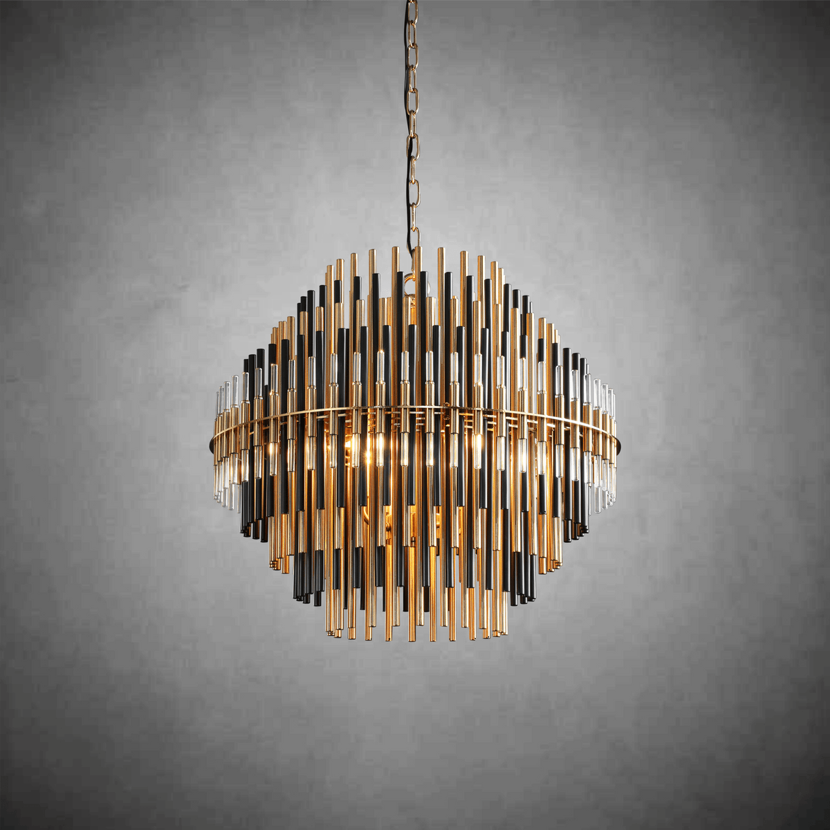 Emila Burnished Brass Chandelier 24''32''42'' - Zelno Lighting
