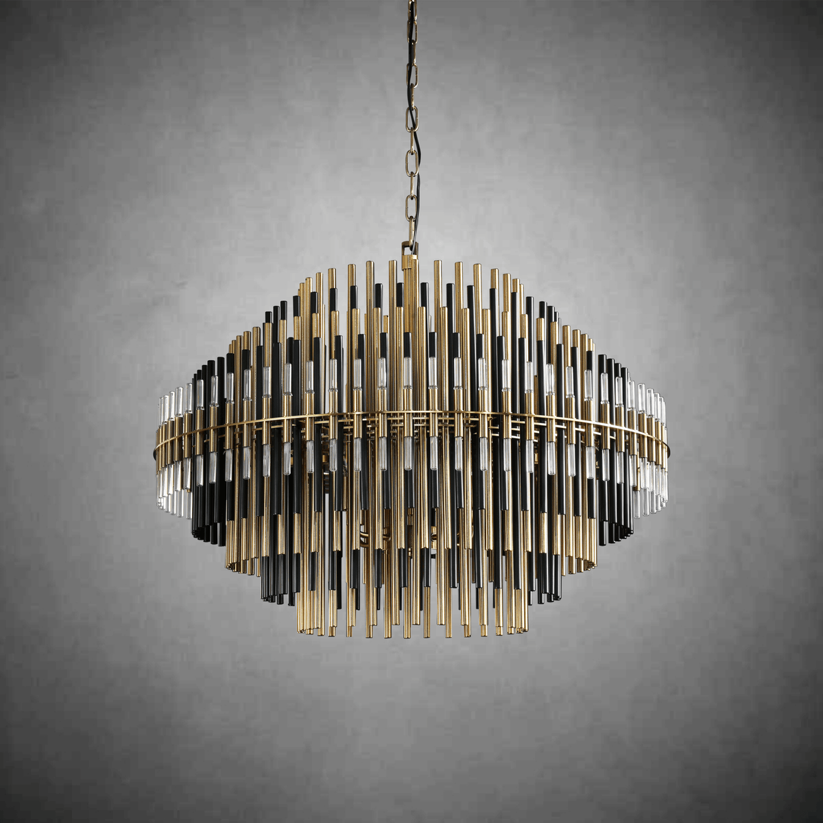 Emila Burnished Brass Chandelier 24''32''42'' - Zelno Lighting