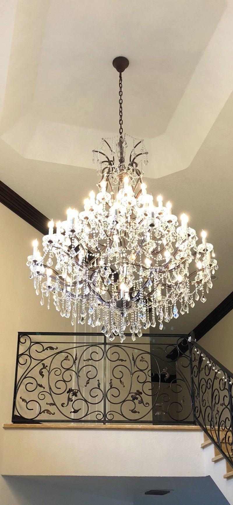 Empire Maria Theresa Crystal Chandelier 60” /50-LIGHT - Zelno Lighting