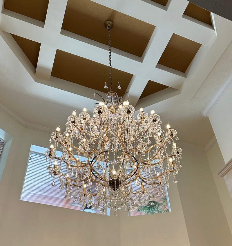 Empire Maria Theresa Crystal Chandelier 60” /50-LIGHT - Zelno Lighting