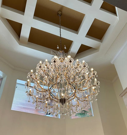 Empire Maria Theresa Crystal Chandelier 60” /50-LIGHT - Zelno Lighting