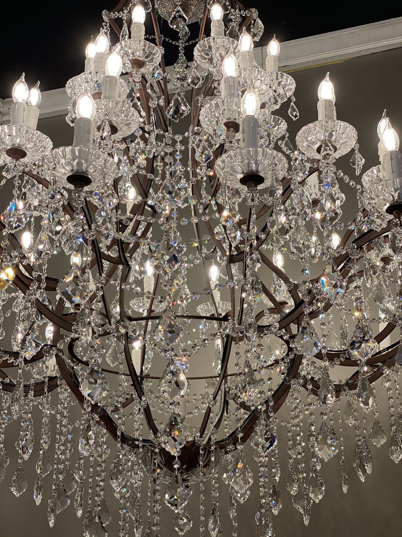 Empire Maria Theresa Crystal Chandelier 60” /50-LIGHT - Zelno Lighting