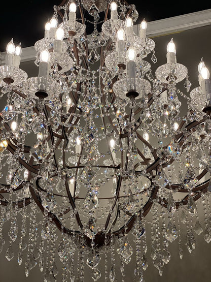 Empire Maria Theresa Crystal Chandelier 60” /50-LIGHT - Zelno Lighting