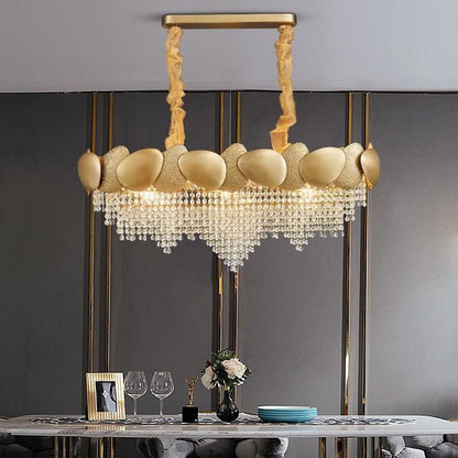 Erin Golden Crystal Chandelier - Zelno Lighting
