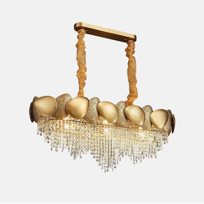 Erin Golden Crystal Chandelier - Zelno Lighting
