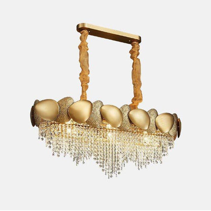 Erin Golden Crystal Chandelier - Zelno Lighting