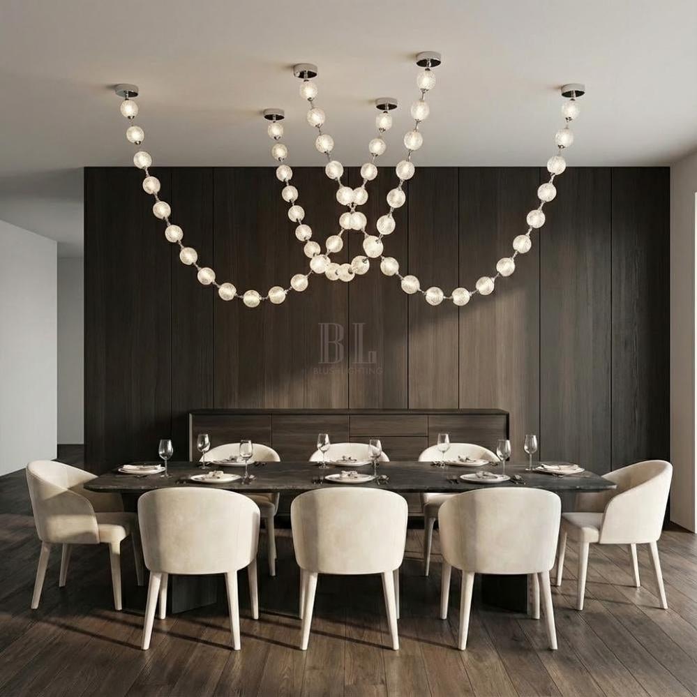 Esle Modern Pearl Necklace Chandelier - Zelno Lighting