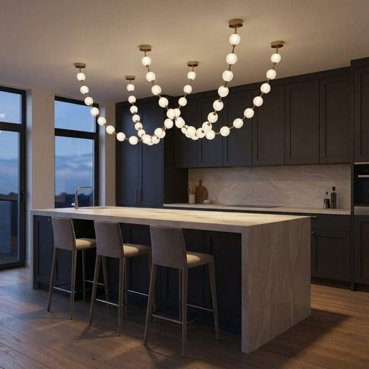 Esle Modern Pearl Necklace Chandelier - Zelno Lighting