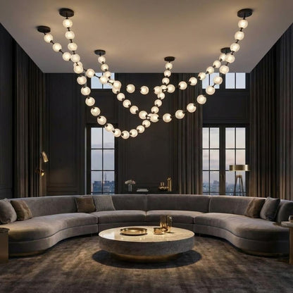 Esle Modern Pearl Necklace Chandelier - Zelno Lighting