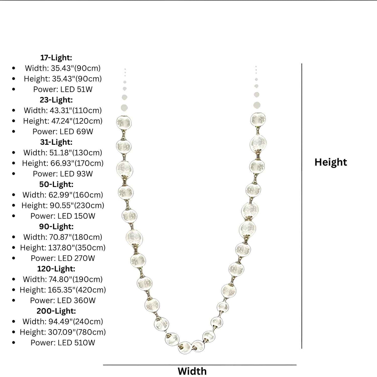 Esle Modern Pearl Necklace Chandelier - Zelno Lighting