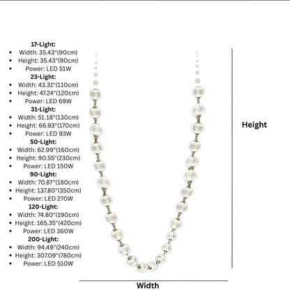 Esle Modern Pearl Necklace Chandelier - Zelno Lighting