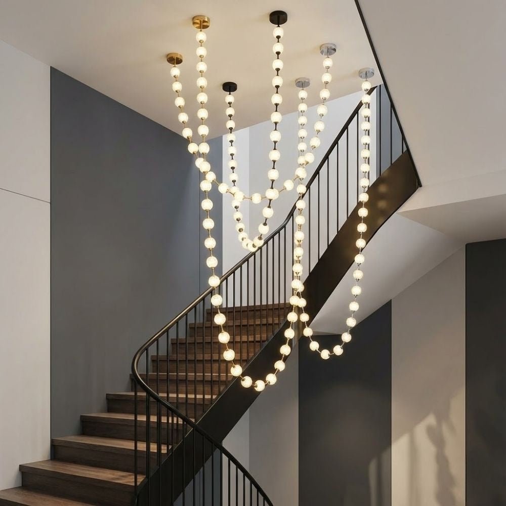 Esle Modern Pearl Necklace Chandelier - Zelno Lighting