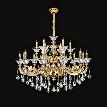 Eternal Baroque Revival Chandelier Series with Diamond-Inspired Crystal-Studded Light Arms - Zelno Lighting