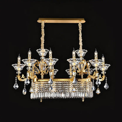 Eternal Baroque Revival Chandelier Series with Diamond-Inspired Crystal-Studded Light Arms - Zelno Lighting
