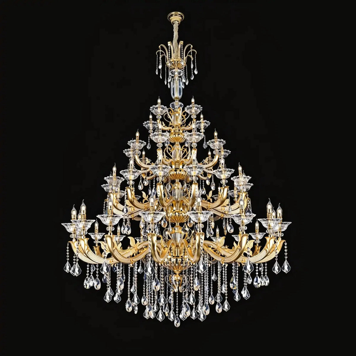 Eternal Baroque Revival Chandelier Series with Diamond-Inspired Crystal-Studded Light Arms - Zelno Lighting