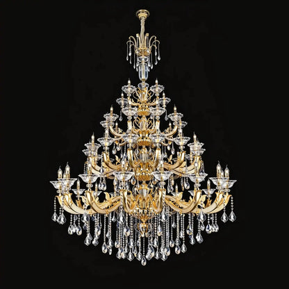 Eternal Baroque Revival Chandelier Series with Diamond-Inspired Crystal-Studded Light Arms - Zelno Lighting