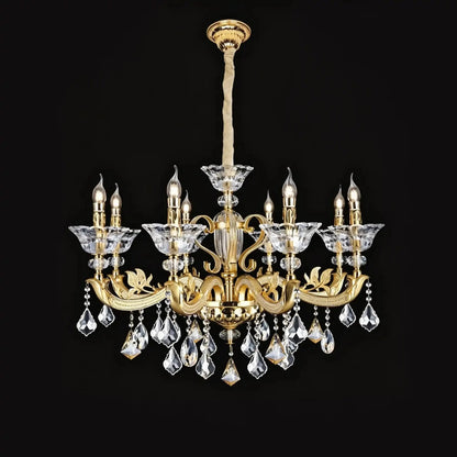 Eternal Baroque Revival Chandelier Series with Diamond-Inspired Crystal-Studded Light Arms - Zelno Lighting