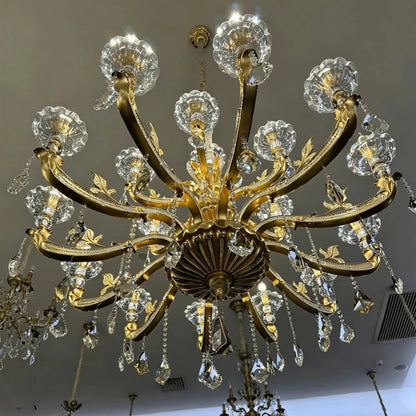 Eternal Baroque Revival Chandelier Series with Diamond-Inspired Crystal-Studded Light Arms - Zelno Lighting