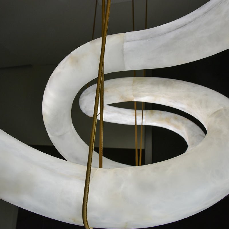 Ethereal Alabaster Chandelier 70½" - Zelno