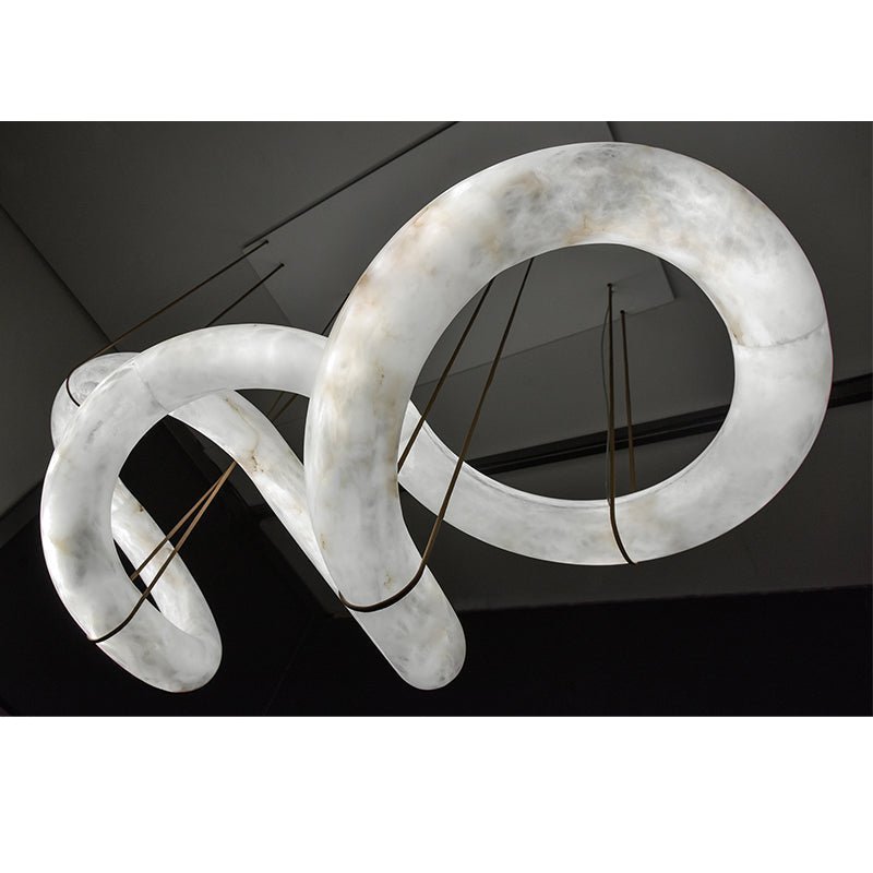 Ethereal Alabaster Chandelier 70½" - Zelno