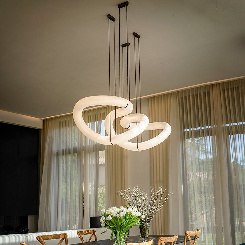 Ethereal Alabaster Chandelier 70½" - Zelno