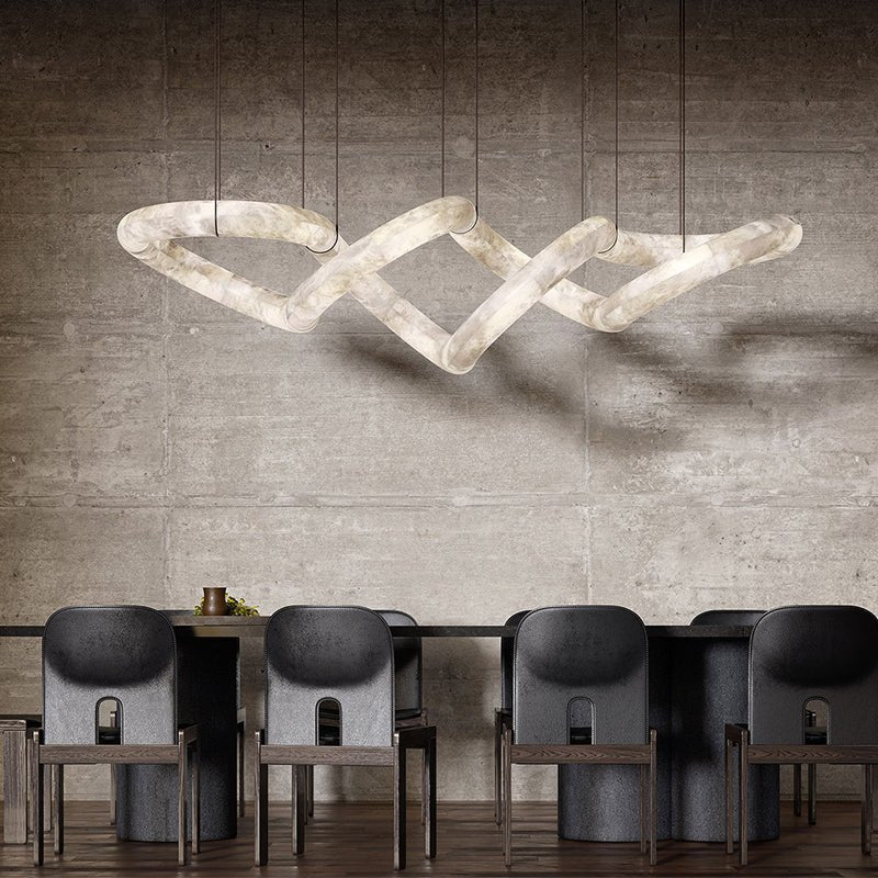Ethereal Alabaster Chandelier 96" - Zelno