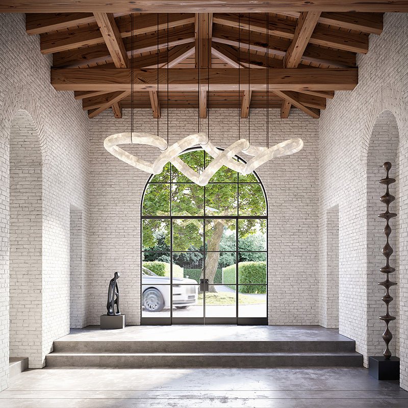 Ethereal Alabaster Chandelier 96" - Zelno