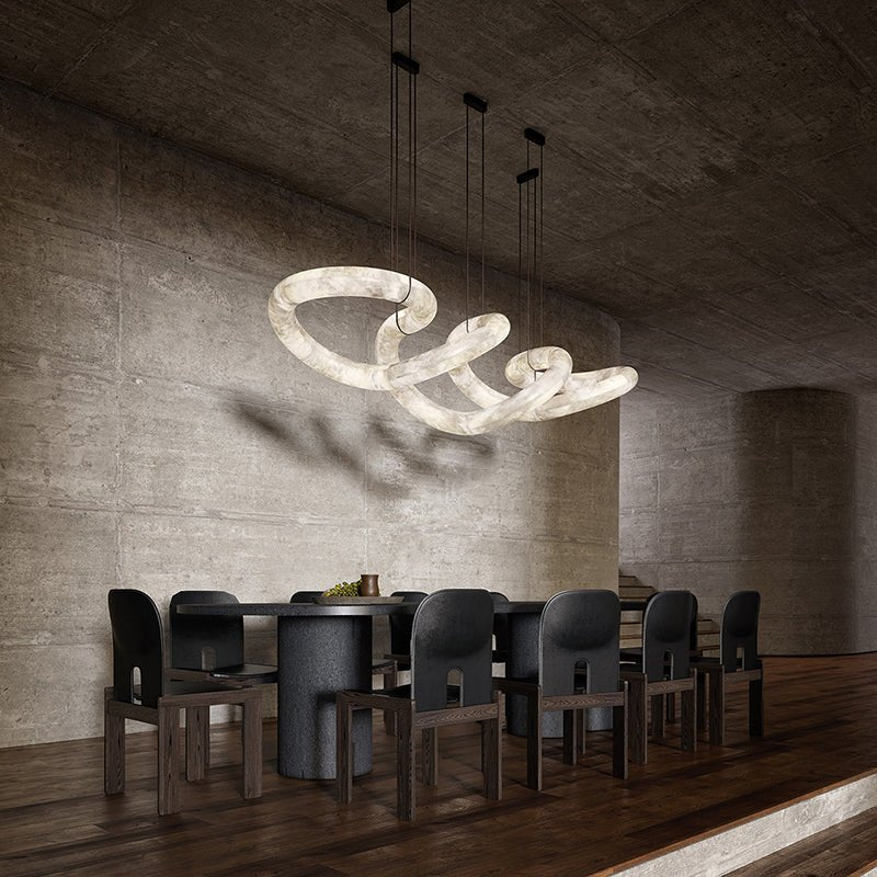 Ethereal Alabaster Chandelier 96" - Zelno
