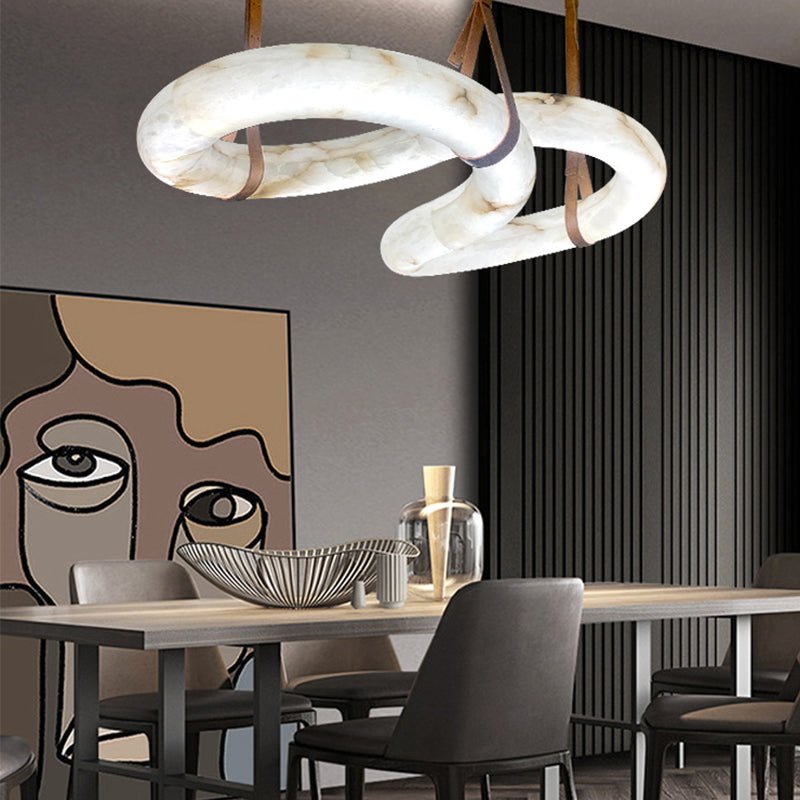 Ethereal Contemporary Nordic Alabaster Chandelier - Zelno