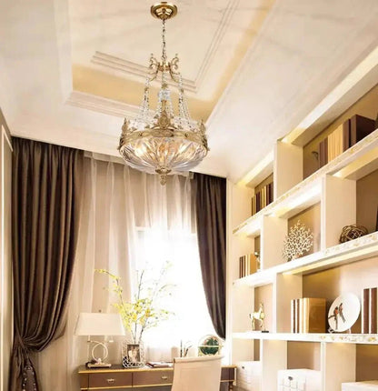 European Style Luxury Crystal Pendant Candle Chandelier for Living Room/Foyer/Entrys/Hallwayr - Zelno Lighting