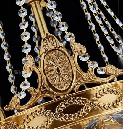 European Style Luxury Crystal Pendant Candle Chandelier for Living Room/Foyer/Entrys/Hallwayr - Zelno Lighting