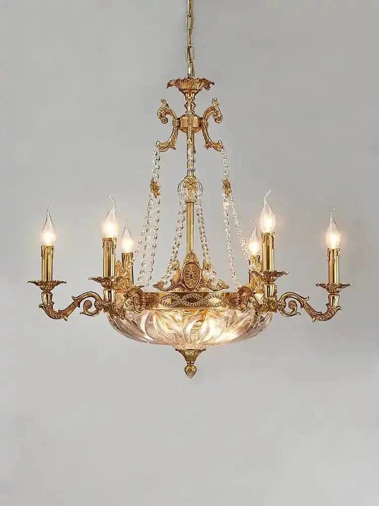European Style Luxury Crystal Pendant Candle Chandelier for Living Room/Foyer/Entrys/Hallwayr - Zelno Lighting