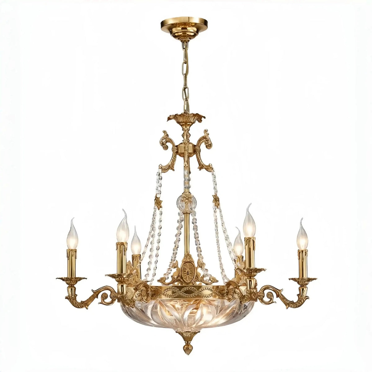 European Style Luxury Crystal Pendant Candle Chandelier for Living Room/Foyer/Entrys/Hallwayr - Zelno Lighting