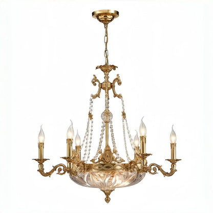 European Style Luxury Crystal Pendant Candle Chandelier for Living Room/Foyer/Entrys/Hallwayr - Zelno Lighting