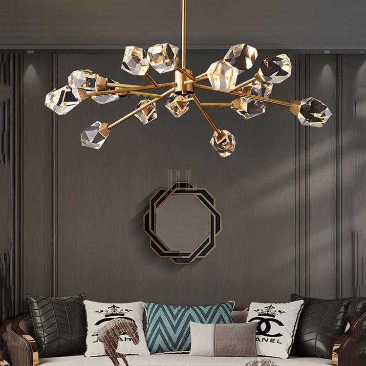 Eve Crystal Modern Chandelier - Zelno Lighting