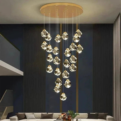 Eve Modern Crystal Chandelier for Staircase - Zelno Lighting