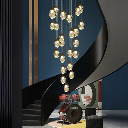 Eve Modern Crystal Chandelier for Staircase - Zelno Lighting