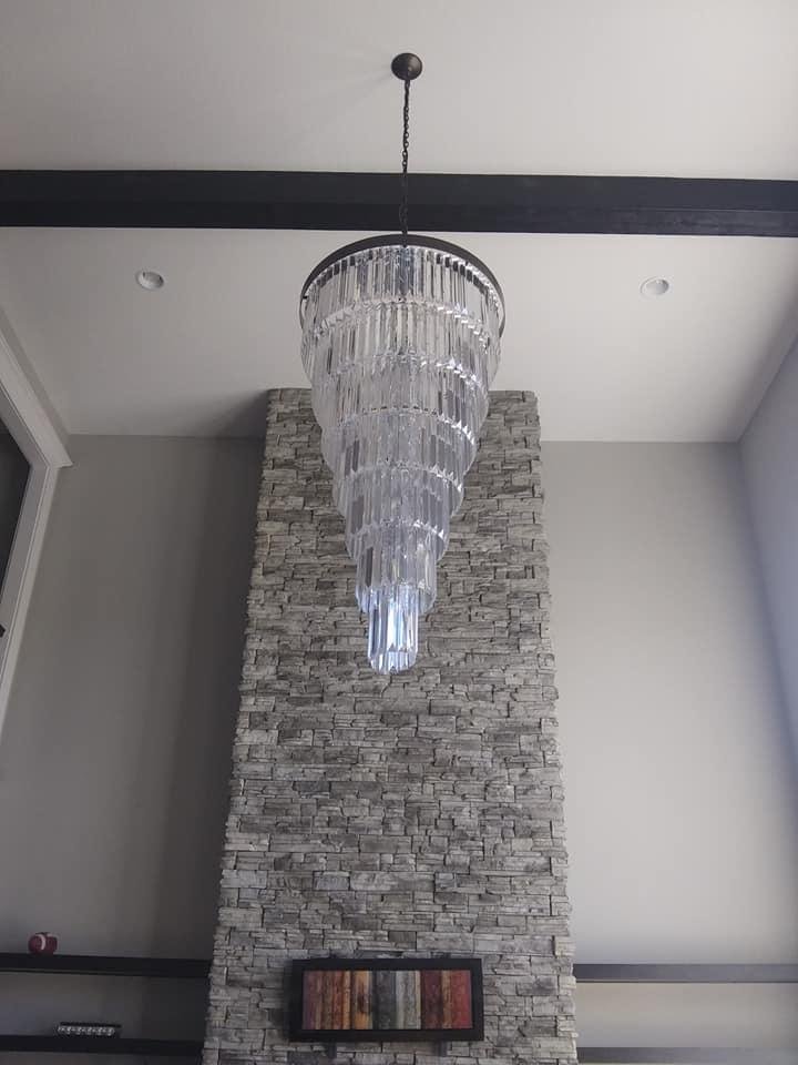 Extra Large 7-Tier Luxury Crystal Chandelier in Black/Coffee/Gold/Chrome Finish Color - Zelno Lighting