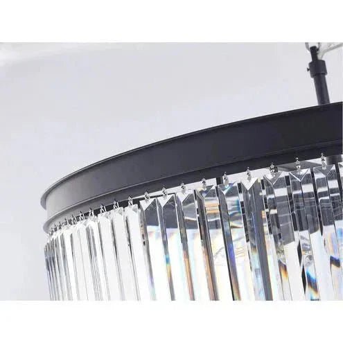Extra Large 7-Tier Luxury Crystal Chandelier in Black/Coffee/Gold/Chrome Finish Color - Zelno Lighting