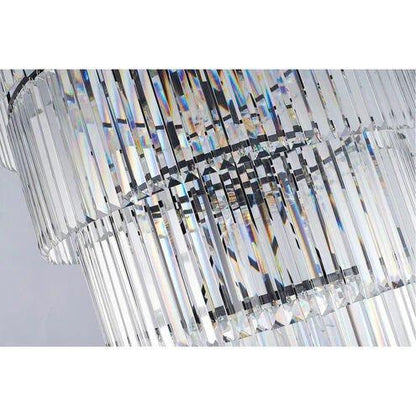 Extra Large 7-Tier Luxury Crystal Chandelier in Black/Coffee/Gold/Chrome Finish Color - Zelno Lighting