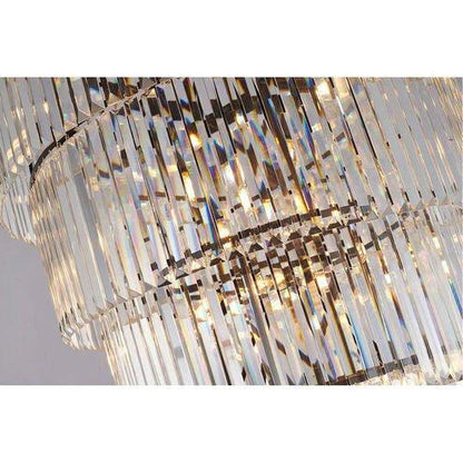 Extra Large 7-Tier Luxury Crystal Chandelier in Black/Coffee/Gold/Chrome Finish Color - Zelno Lighting