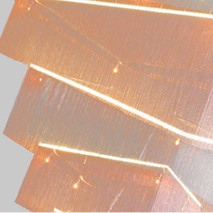 Extra Large Art Multi-tier Aluminum Chain Tassel Chandelier for High-Ceiling Room - Zelno Lighting