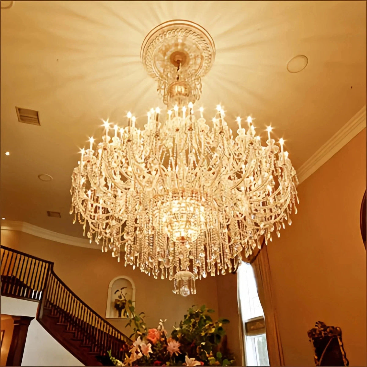 Extra Large Classic Traditional Crystal Chandelier 60/72/90 Lights for Showroom, Foyer , Wedding Hall - Zelno Lighting