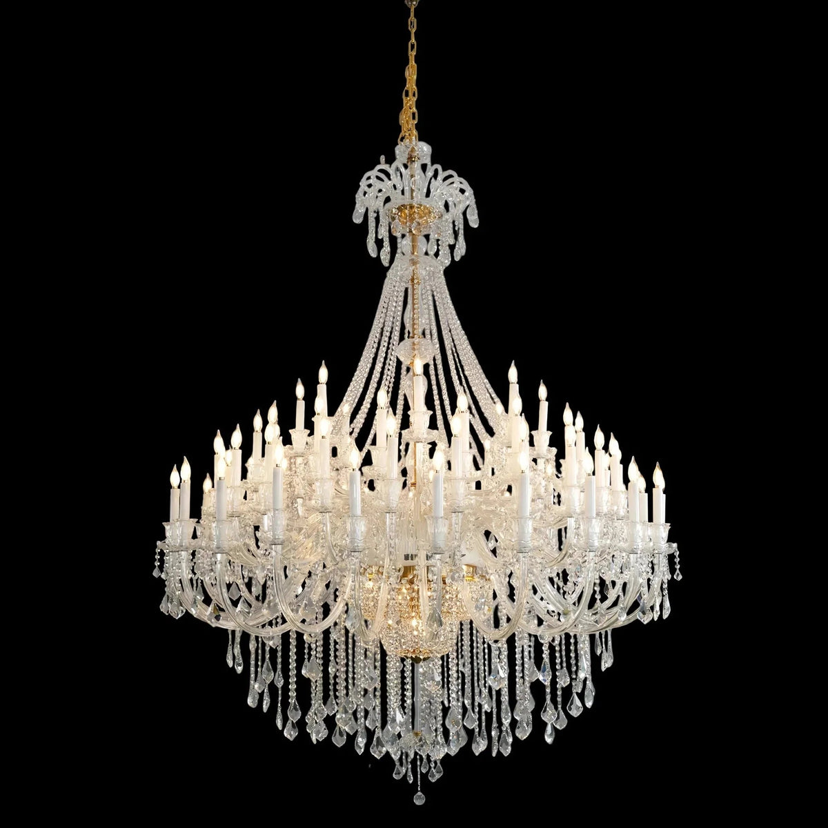 Extra Large Classic Traditional Crystal Chandelier 60/72/90 Lights for Showroom, Foyer , Wedding Hall - Zelno Lighting