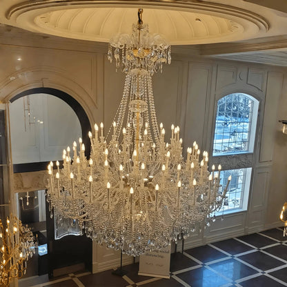 Extra Large Classic Traditional Crystal Chandelier 60/72/90 Lights for Showroom, Foyer , Wedding Hall - Zelno Lighting