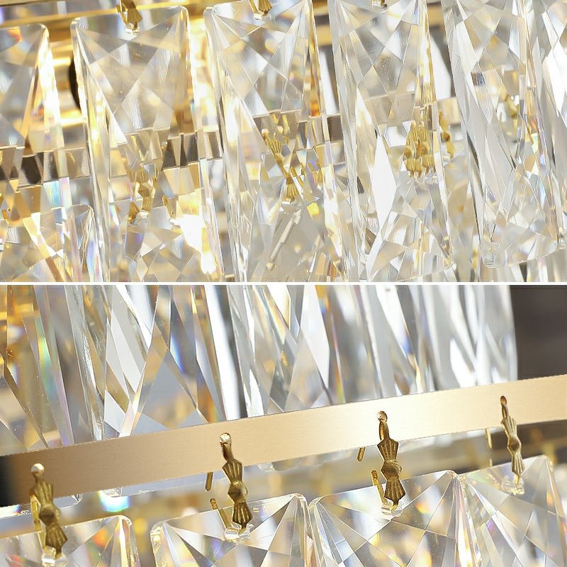 Extra Large Decorative Crystal Chandelier Foyer Hall Ceiling Light Fixture For Staircase In Gold/ Chrome - zelnolighting