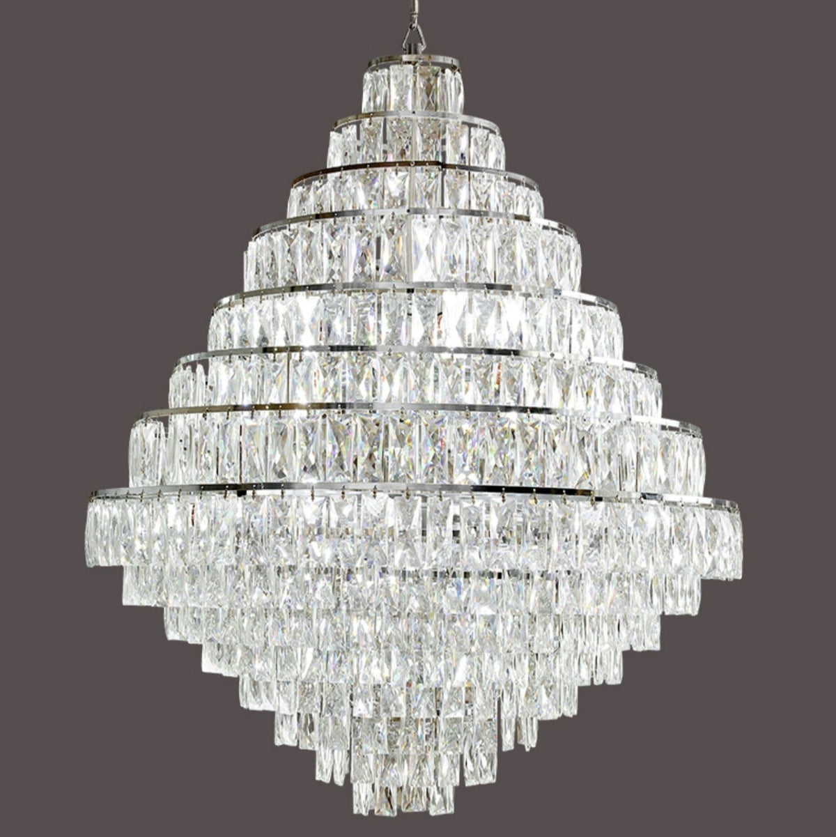 Extra Large Decorative Crystal Chandelier Foyer Hall Ceiling Light Fixture For Staircase In Gold/ Chrome - zelnolighting